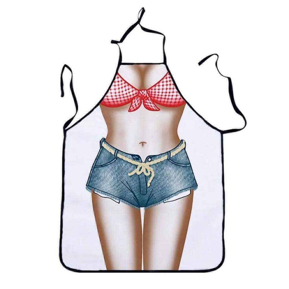 Bikini And Shorts Print Apron